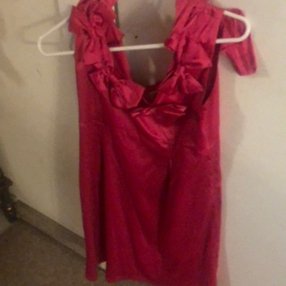 Hot pink dress circa 2000s